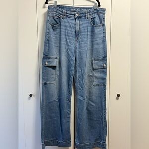 American eagle wide leg with side leg pockets size 12 long